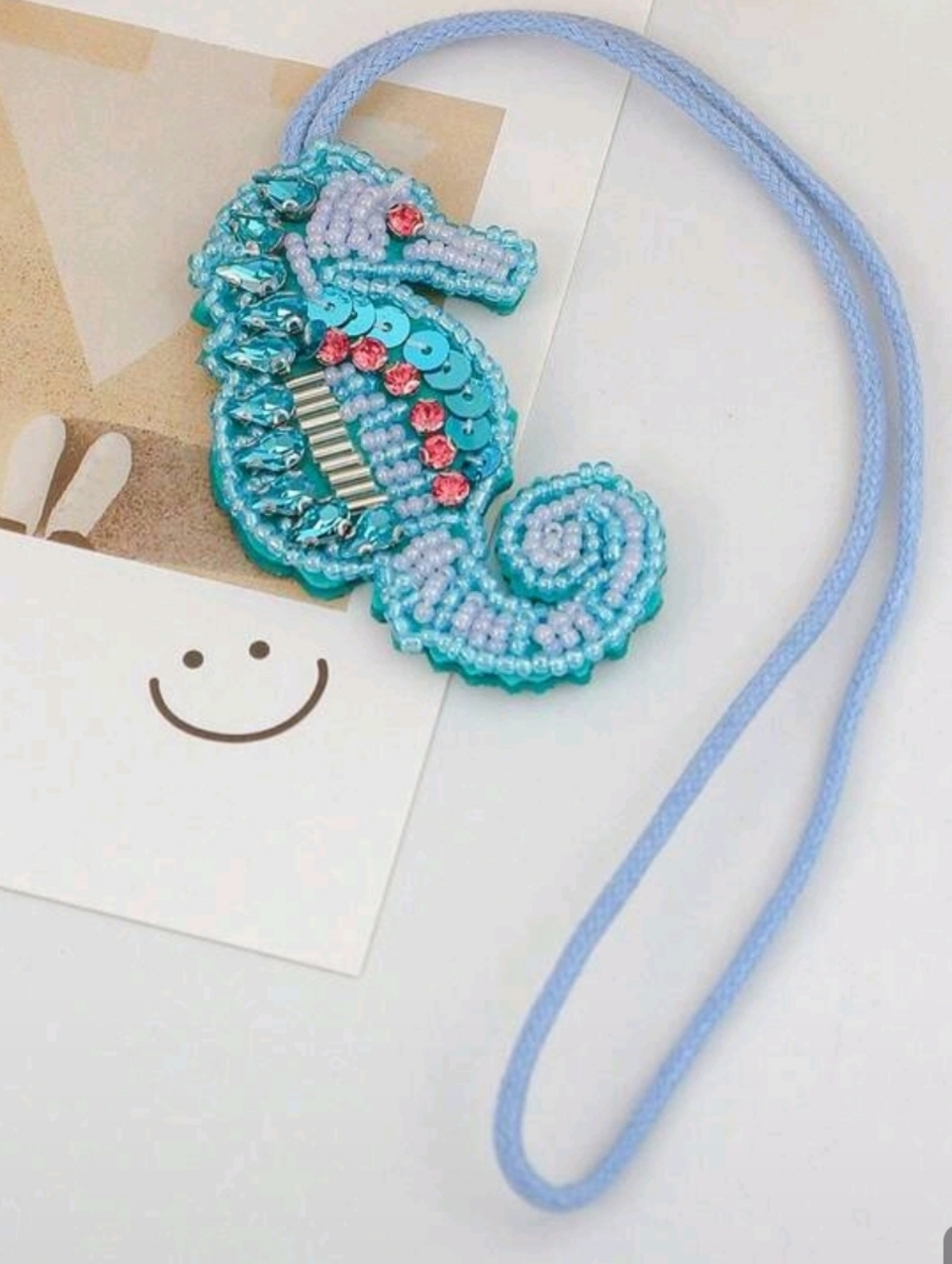 Seahorse Beaded Bag Charm